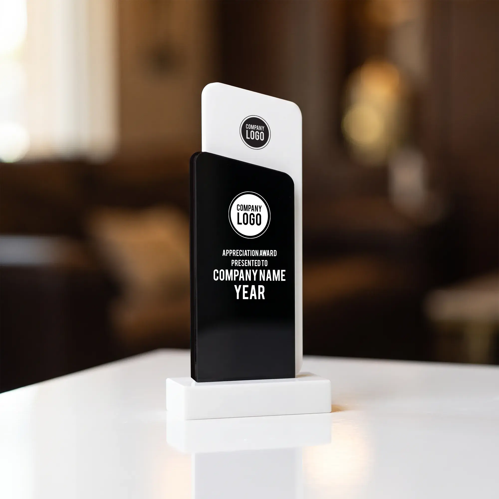 AXTROVA | 11600 Black and White Crystal Trophy