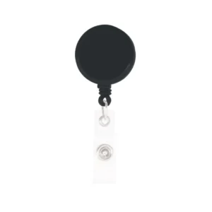 RBR | 11124BK Plastic badge reel with big round surface Black