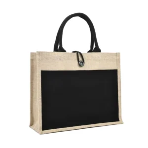 Speria | 11353BK Jute Bag with Canvas Pocket BLACK