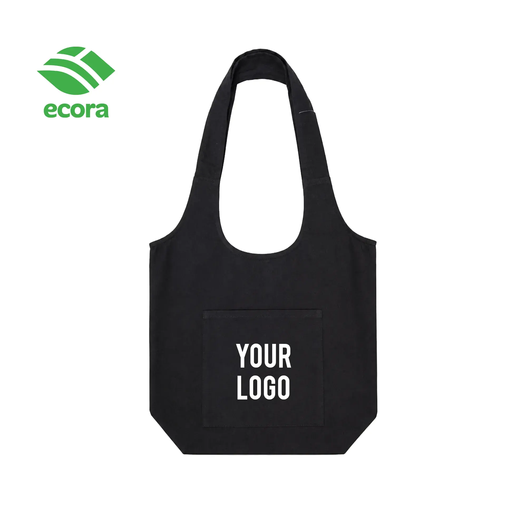 Toto | 11667BK Ecora Canvas Shoulder Tote Bag with 13 cm Gusset — 220 GSM Black - Image 5