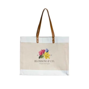Aura | 11531 Juco Canvas Bag with Leather strap