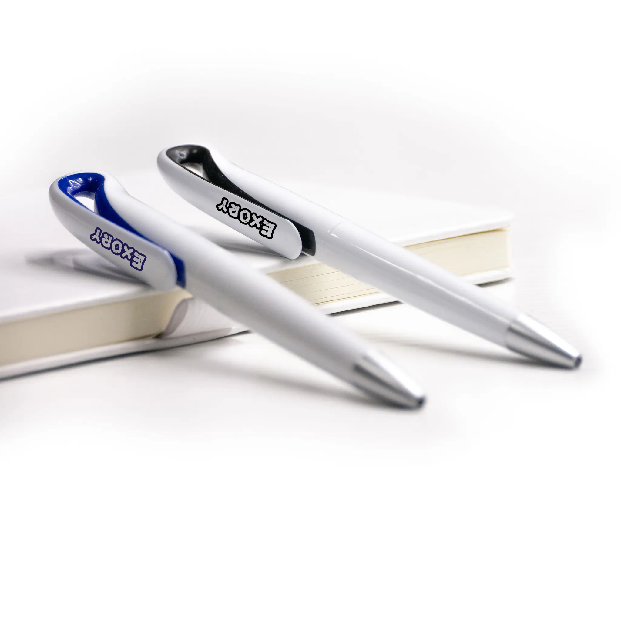 Exory | 11047BK White plastic pen Black - Image 2