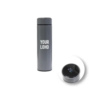 LumiTemp | 11537DGR Smart LED Temperature Display Bottle Gray