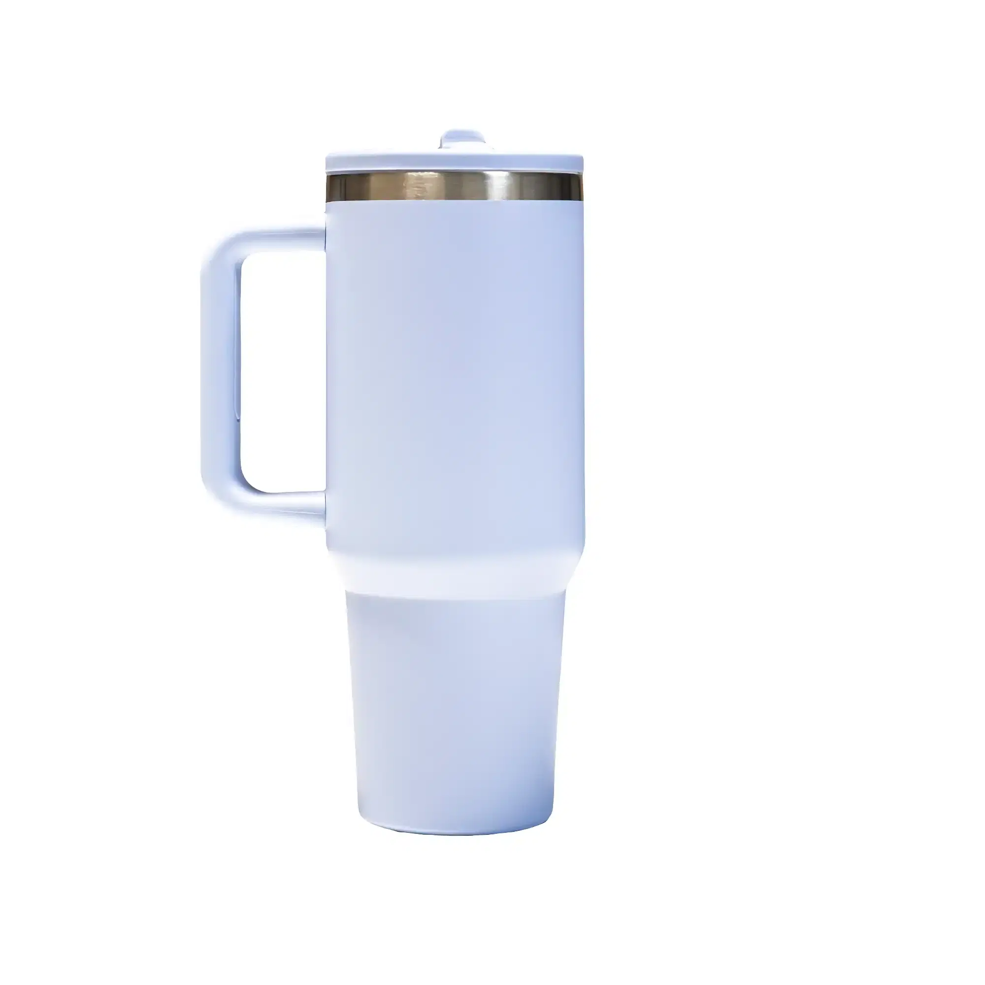 Jumbo | 11586BL Double Walled Tumbler With Handle And Flip Straw Ice Blue - Image 5