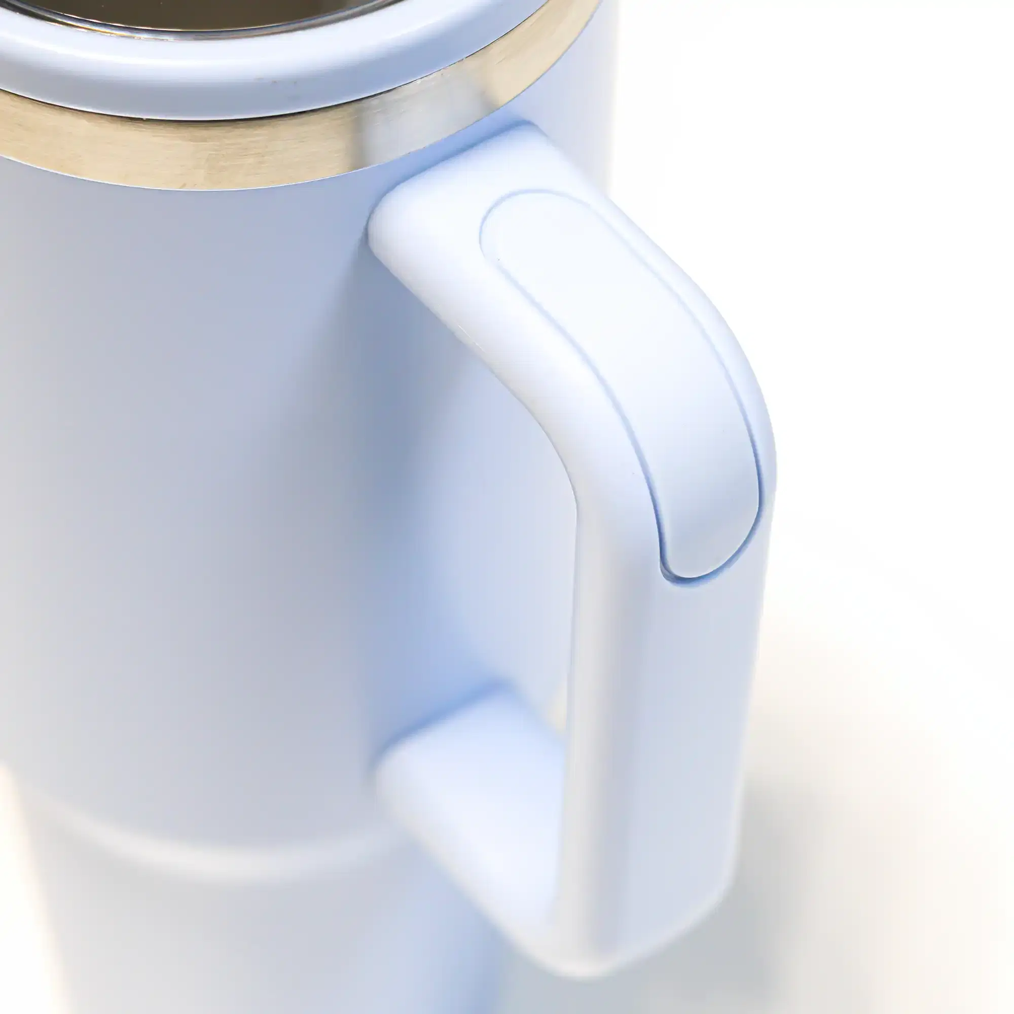 Jumbo | 11586BL Double Walled Tumbler With Handle And Flip Straw Ice Blue - Image 3