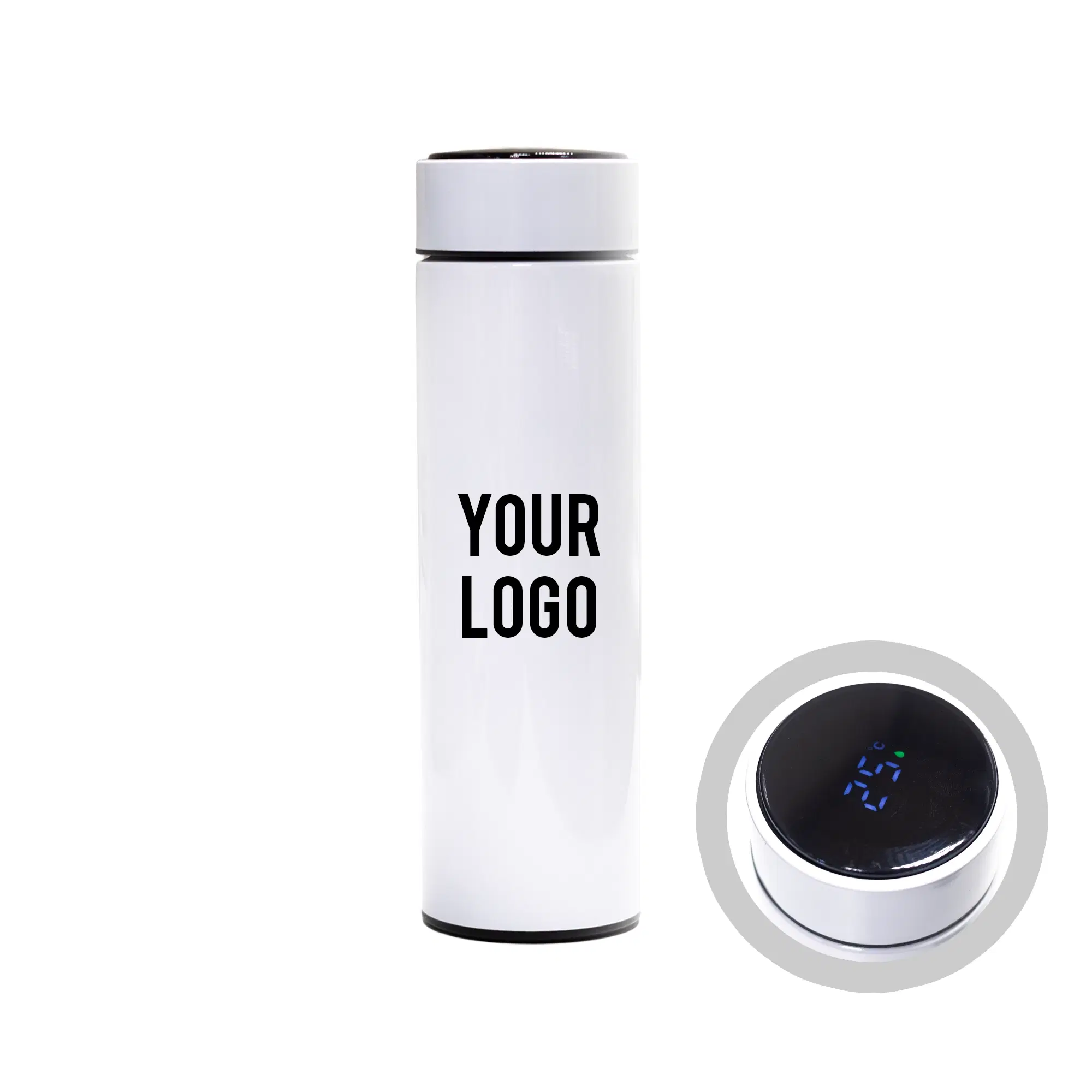 LumiTemp | 11537DWT Smart LED Temperature Display Bottle White
