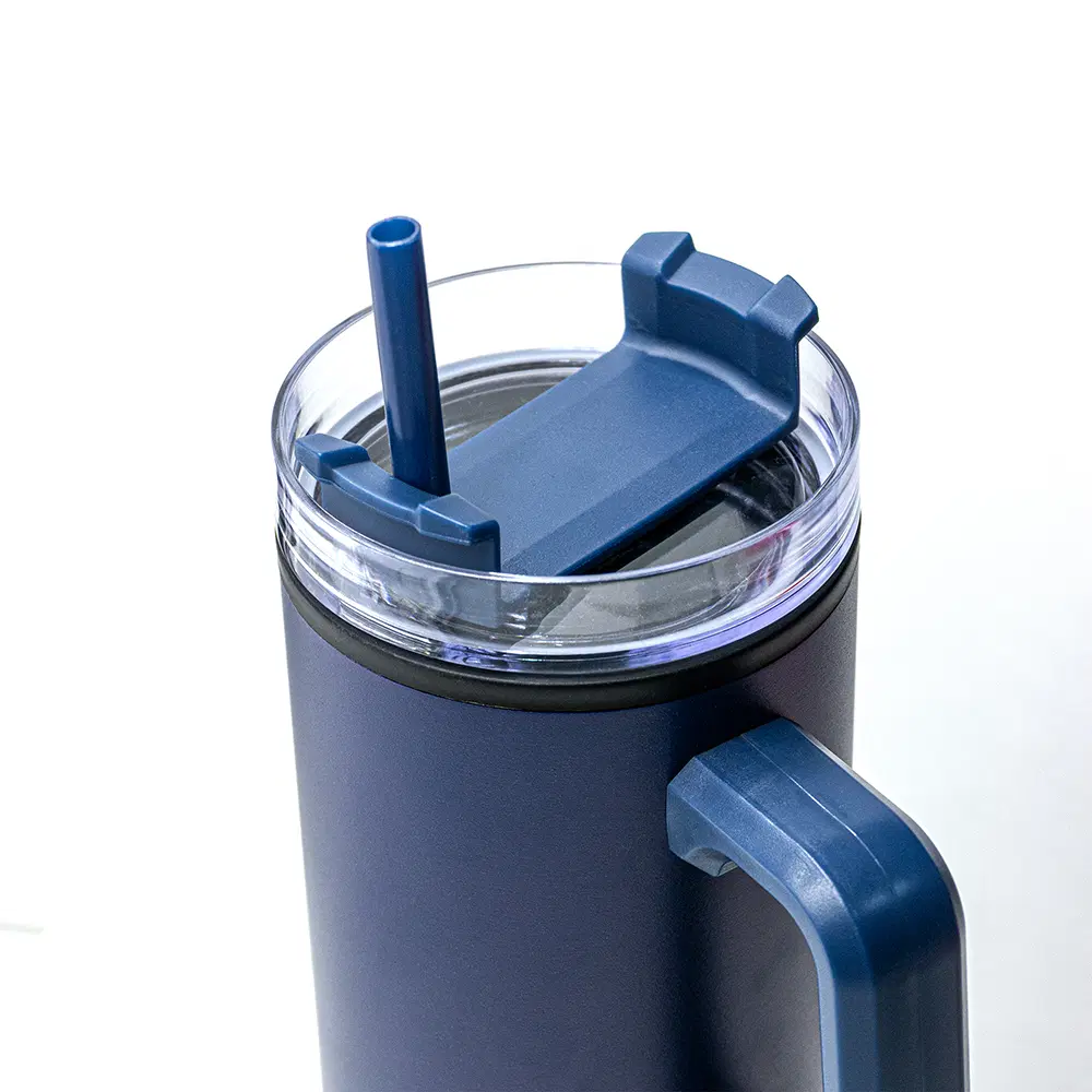 Griple | 11608BL Blue Tumbler with Straw and Handle - Image 2