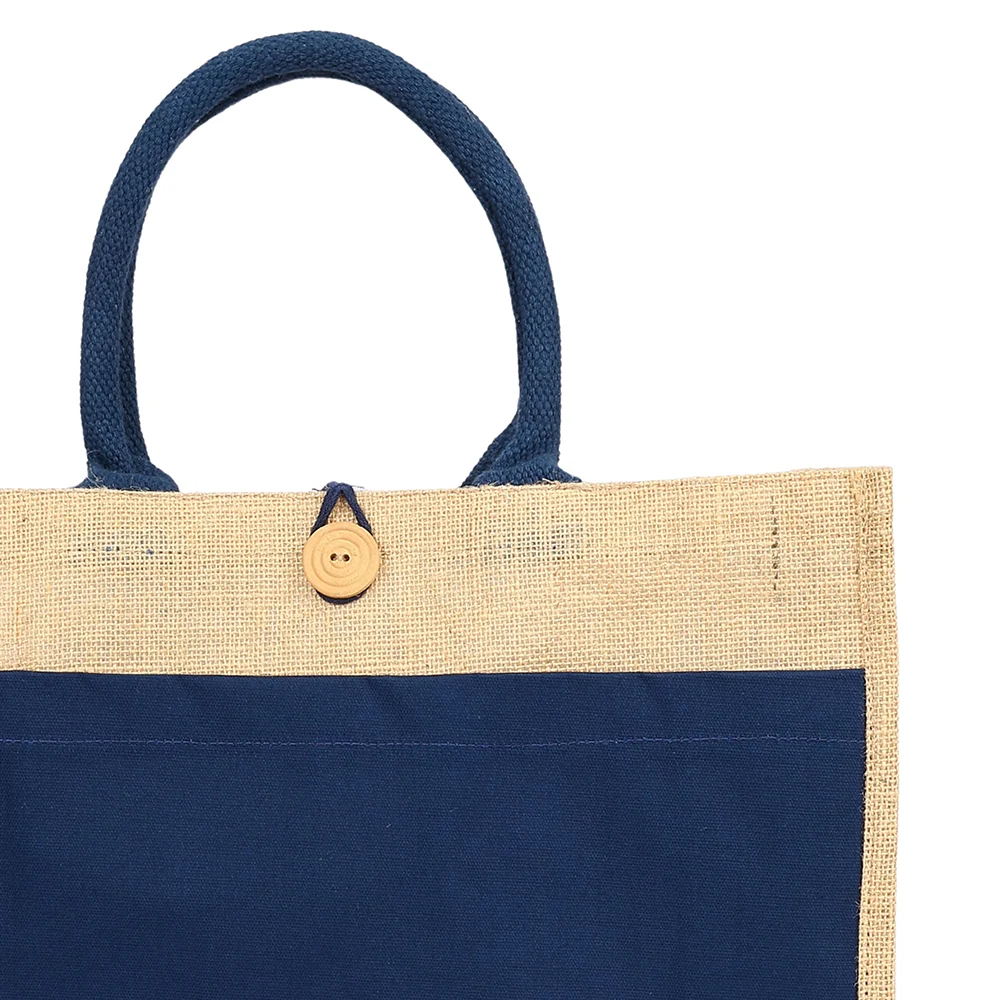 Jute Bag 4002 NAVY BLUE - Image 7