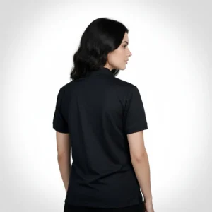 AGGERT Polo SUPIMA MERCERISED Cotton 200 GSM Black - Women