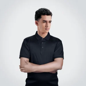 AGGERT Polo SUPIMA MERCERISED Cotton 220 GSM-Black